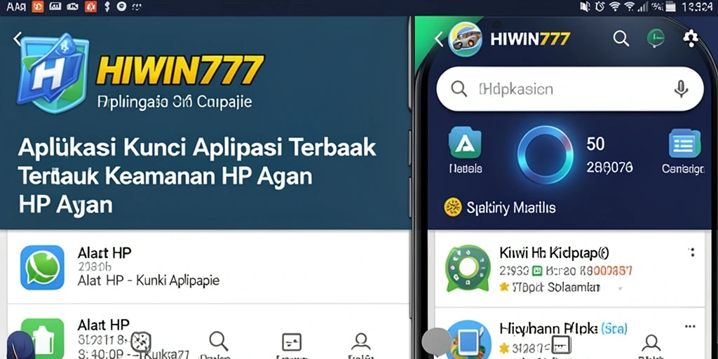Tampilan antarmuka aplikasi HIWIN777 yang sederhana dan efektif.