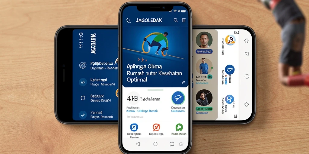 Antarmuka JAGOLEDAK yang ramah pengguna untuk olahraga rumah.