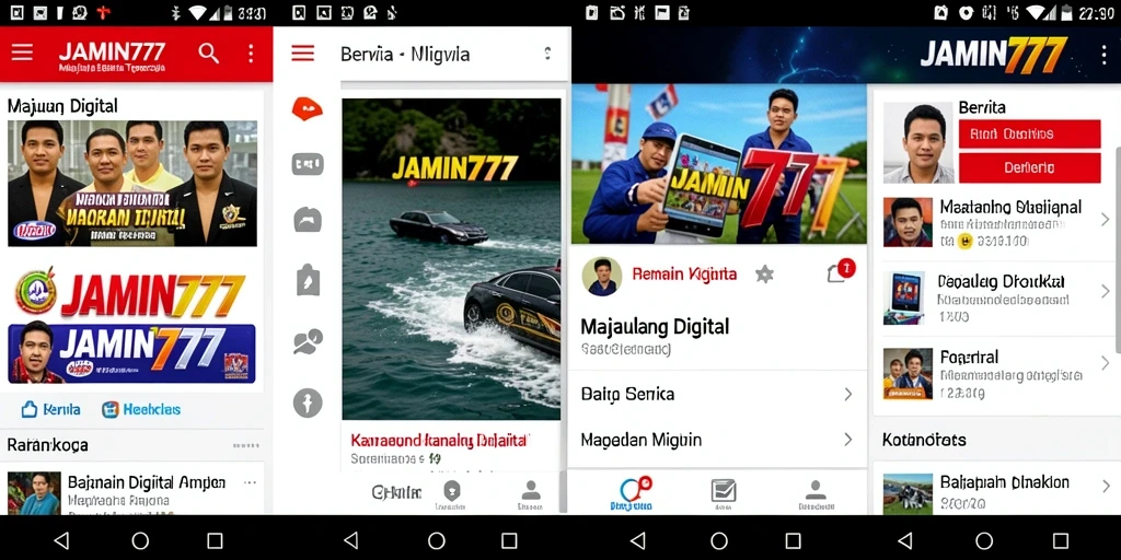 Antarmuka menarik dan mudah digunakan di aplikasi Majalah Digital.