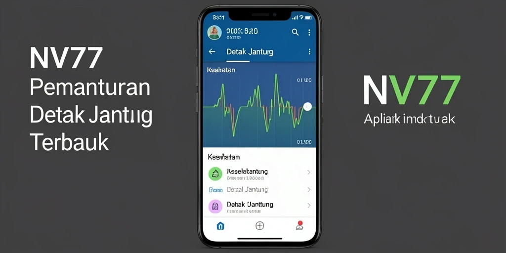 Antarmuka NV77 yang sederhana dan informatif untuk detak jantung.