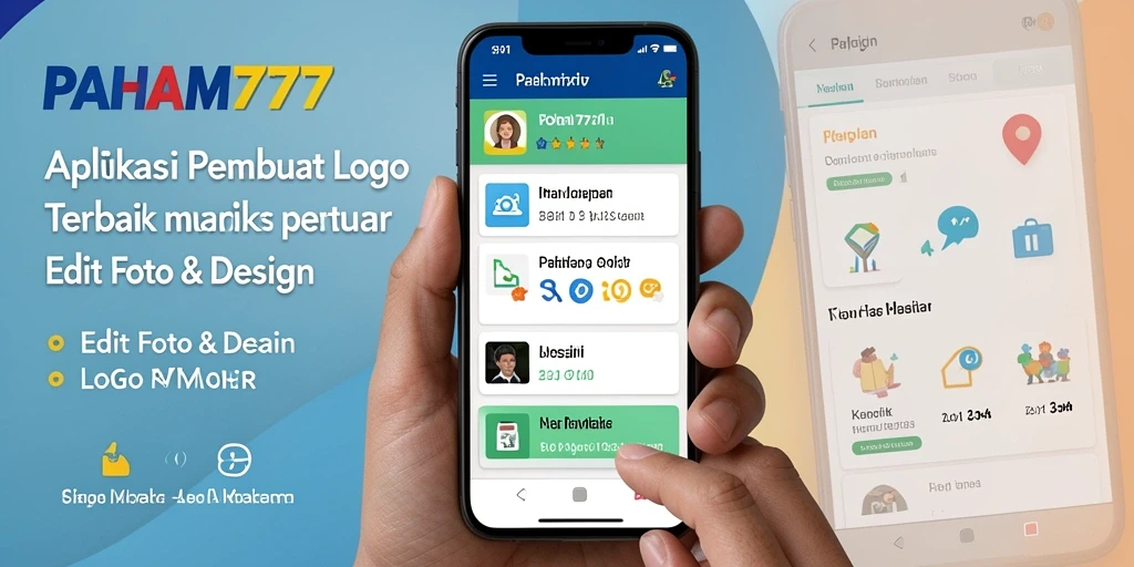 Tampilan antarmuka PAHAM777 saat membuat logo yang menarik.