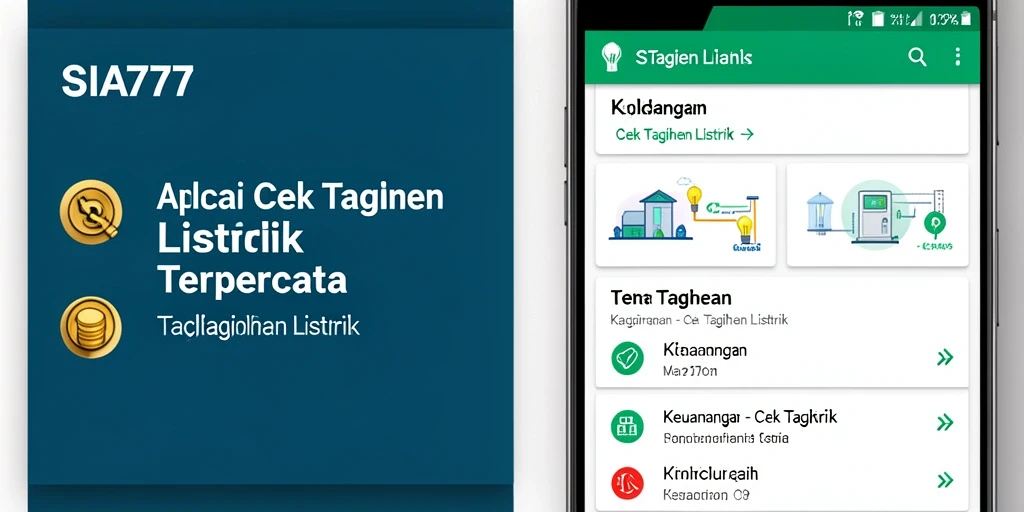 Antarmuka aplikasi SIA777 menampilkan informasi tagihan listrik yang jelas.