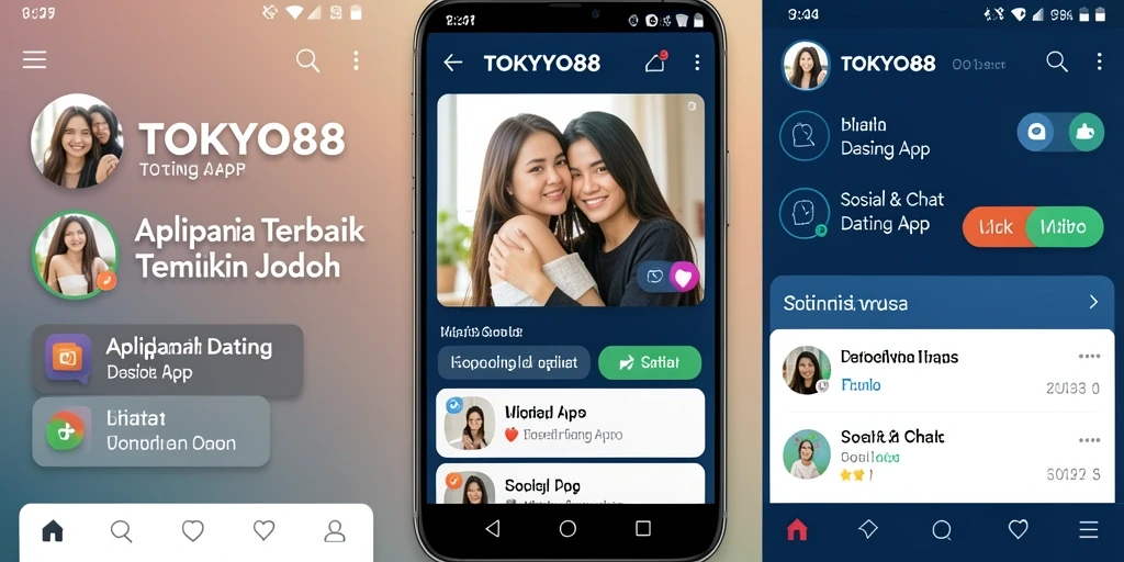 Tampilan antarmuka utama TOKYO88 dengan fitur kencan yang menarik.